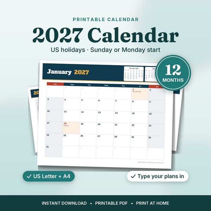 2027 Calendar