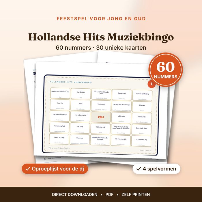 Hollandse Hits Muziekbingo