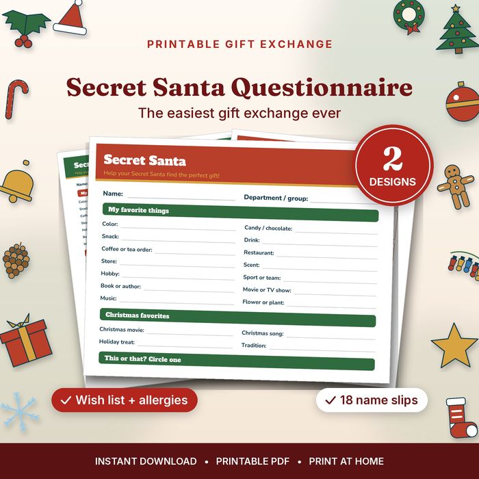 Secret Santa Questionnaire