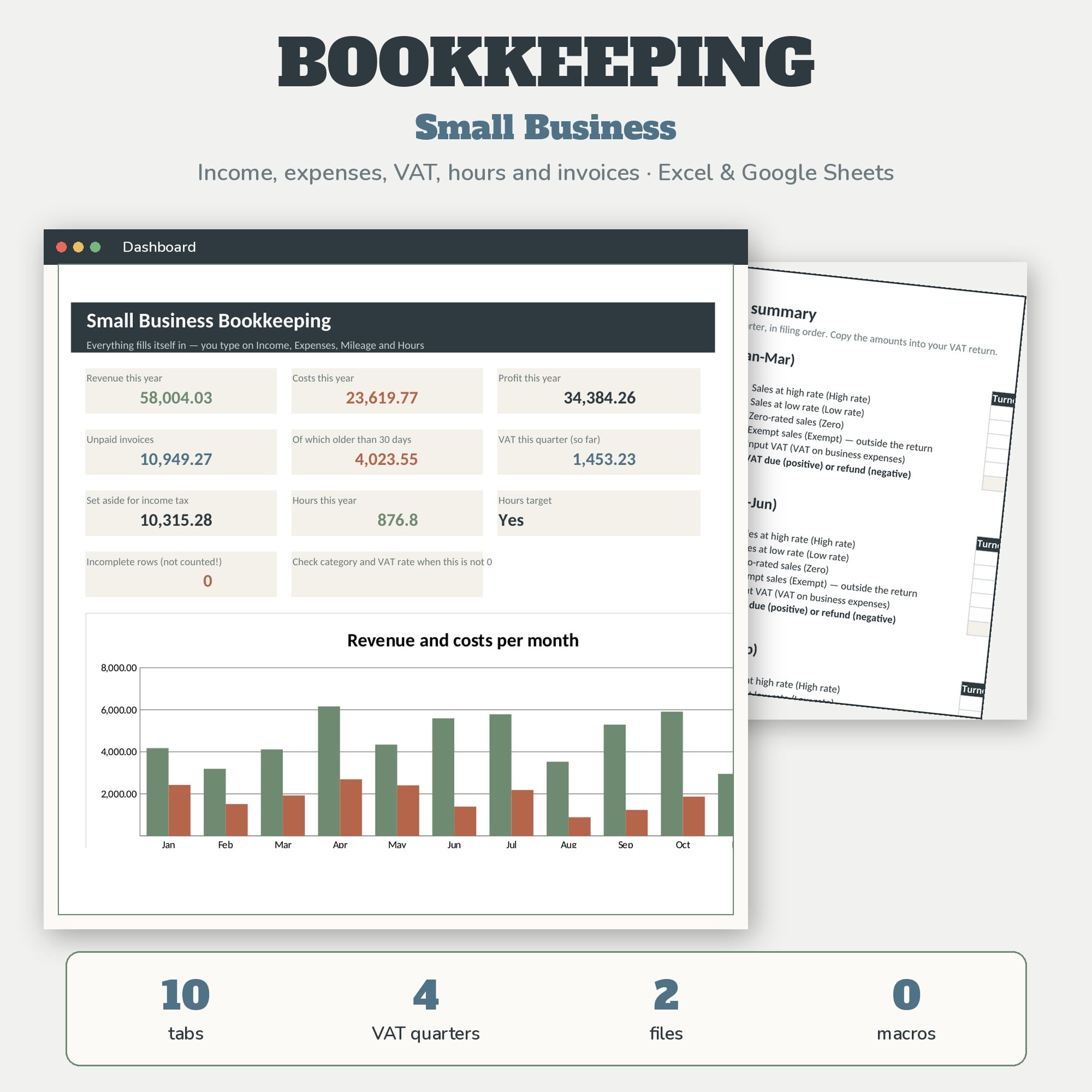Small Business Bookkeeping Spreadsheet